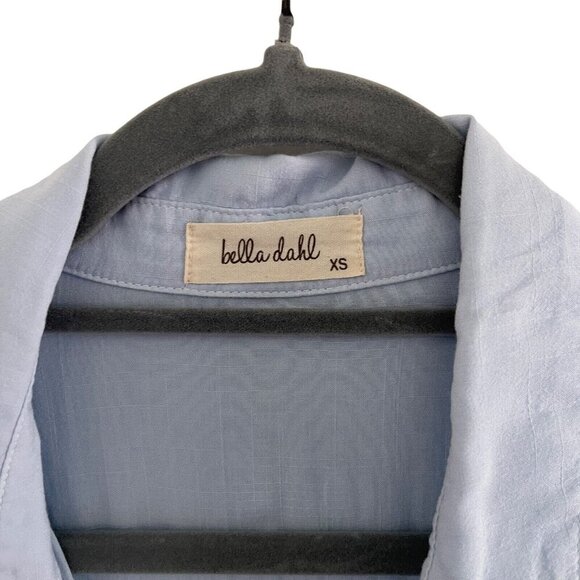 Bella Dahl Size XS Hipster Shirt Light Blue Button Front Lightweight Rayon - Picture 6 of 7